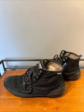 Keds Black Leather Booties